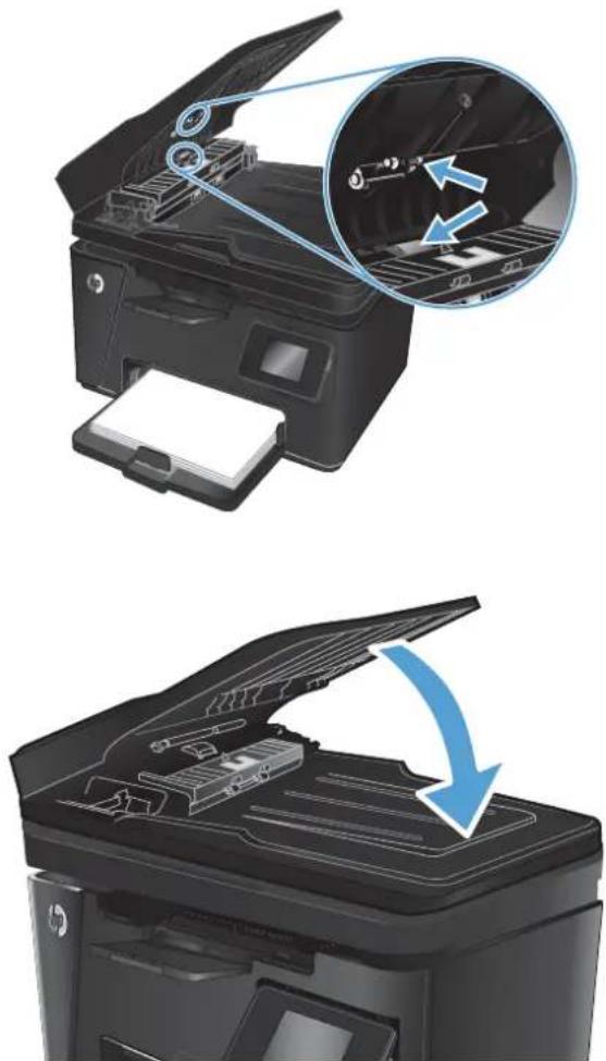 HP LaserJet Pro M127fw - Clean the pickup rollers and separation pad in the document feeder - 2