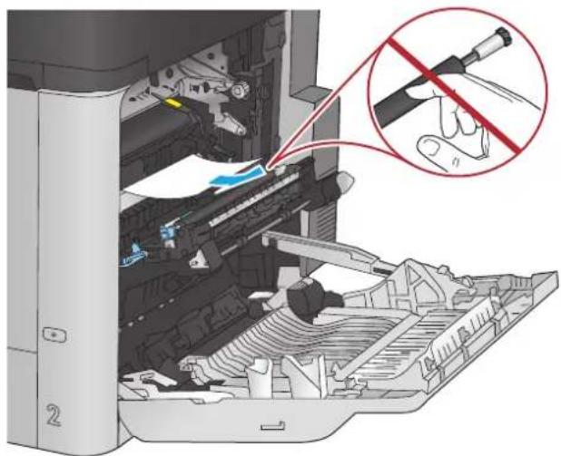 HP Color LaserJet Enterprise M651dn - Clear jams in Tray 2 and the 500-sheet trays - 10