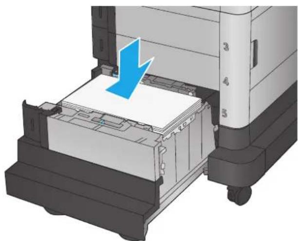HP Color LaserJet Enterprise M651dn - Clear jams in the 1,500-sheet high-capacity input tray and the lower-right door - 6
