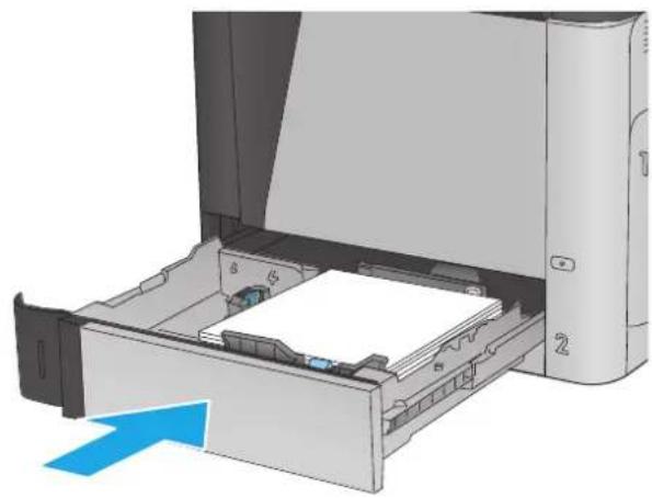 HP Color LaserJet Enterprise M651dn - Load Tray 2 and the 500-sheet trays - 5