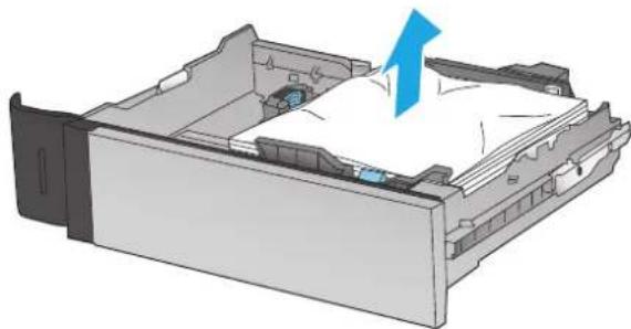 HP Color LaserJet Enterprise M651dn - Clear jams in Tray 2 and the 500-sheet trays - 2