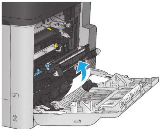 HP Color LaserJet Enterprise M651dn - Clear jams in the right door and the fuser area - 3
