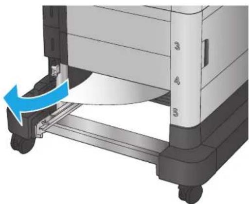 HP Color LaserJet Enterprise M651dn - Clear jams in the 1,500-sheet high-capacity input tray and the lower-right door - 5