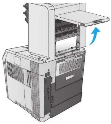 HP LaserJet Enterprise M604n - Clear paper jams in the 5-bin mailbox - 2