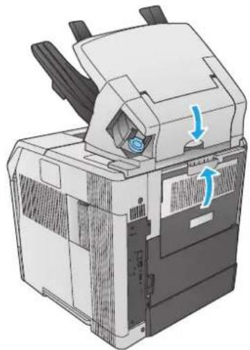 HP LaserJet Enterprise M604n - Clear paper jams in the stacker or stapler/stacker - 3