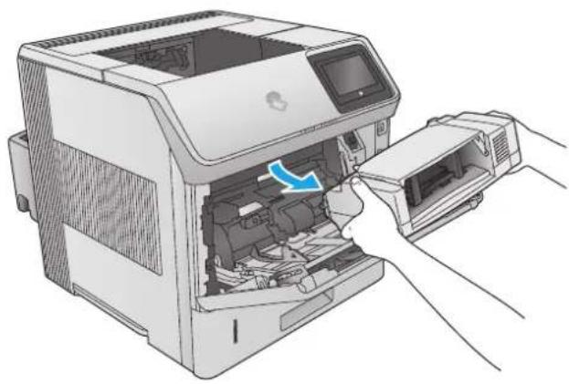 HP LaserJet Enterprise M604n - Clear paper jams in the envelope feeder - 2