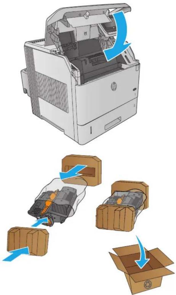 HP LaserJet Enterprise M604n - Remove and replace the cartridge - 7