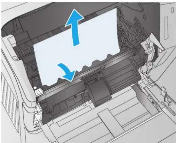 HP LaserJet Enterprise M604n - Clear paper jams in the toner-cartridge area - 4