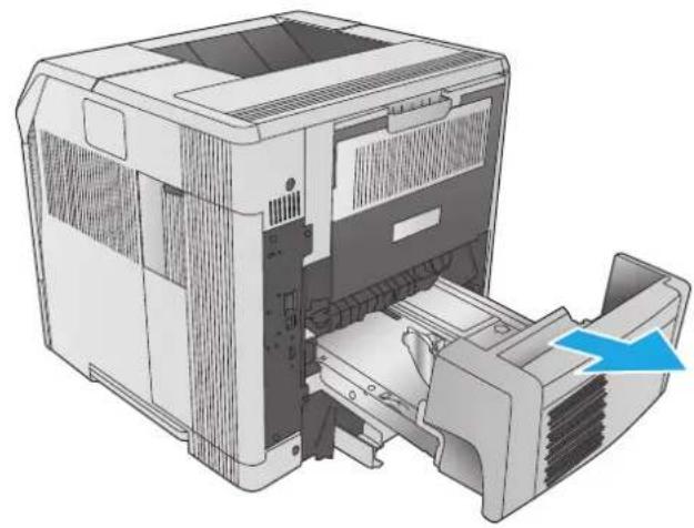 HP LaserJet Enterprise M604n - Clear paper jams in the fuser area - 3