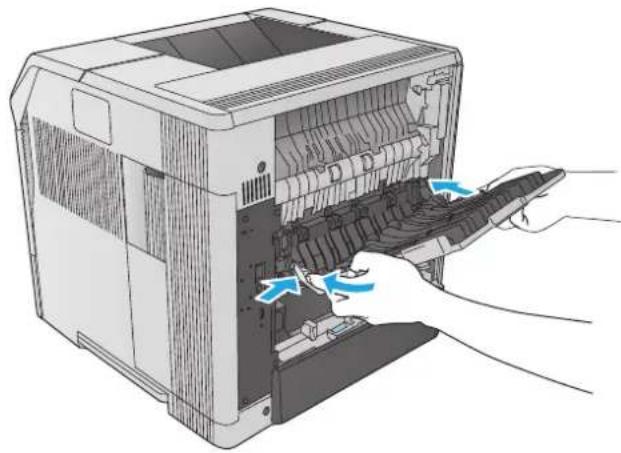 HP LaserJet Enterprise M604n - Clear paper jams in the fuser area - 9