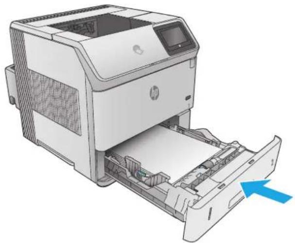 HP LaserJet Enterprise M604n - Clear paper jams in Tray 2 and the 500-sheet trays - 4
