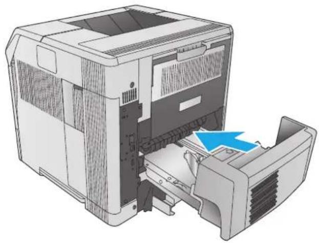 HP LaserJet Enterprise M604n - Clear paper jams in the fuser area - 11