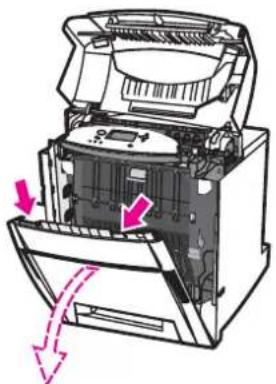 HP Color LaserJet 5550hdn - To change the print cartridge - 2