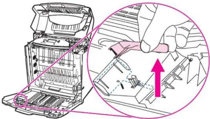 HP Color LaserJet 5550hdn - To clean the static discharge comb - 3