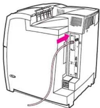 HP Color LaserJet 5550hdn - To install an HP Jetdirect print server card - 5