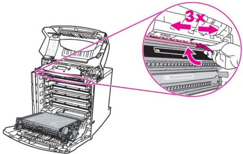HP Color LaserJet 5550hdn - To clean the static discharge comb - 5