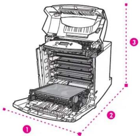 HP Color LaserJet 5550hdn - Making room around the printer for replacing supplies - 1