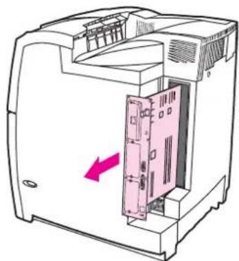 HP Color LaserJet 5550hdn - To install DDR memory DIMMs - 5
