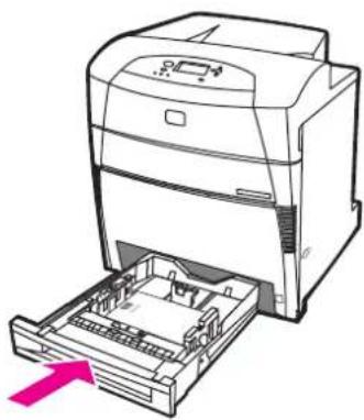 HP Color LaserJet 5550hdn - Loading detectable media into Trays 2, 3, 4, and 5 - 5