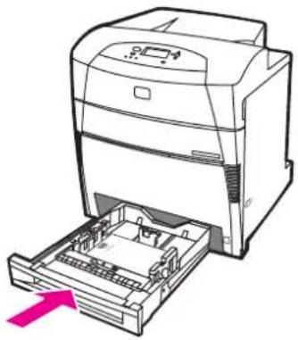HP Color LaserJet 5550hdn - Loading undetectable/standard size media into Trays 2, 3, 4, and 5 - 4