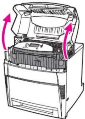 HP Color LaserJet 5550hdn - To change the print cartridge - 1