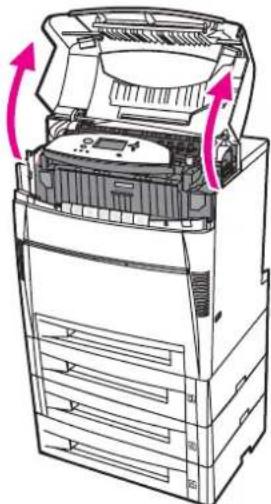 HP Color LaserJet 5550hdn - Multiple jams in paper path - 1