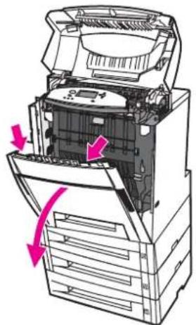 HP Color LaserJet 5550hdn - Multiple jams in paper path - 2