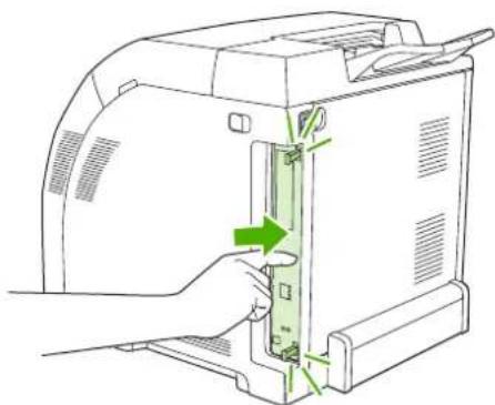 HP Color LaserJet 3600N - To install memory and font DIMMs - 8