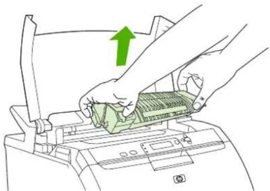 HP Color LaserJet 3600N - Jam inside the fuser area (top cover) - 5