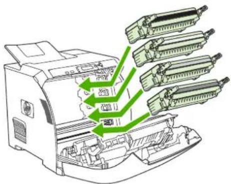 HP Color LaserJet 3600N - To change the print cartridge - 8