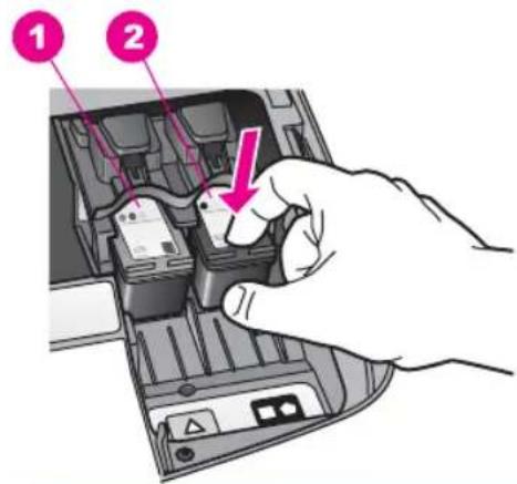 HP PSC 1610v - To replace the print cartridges - 3