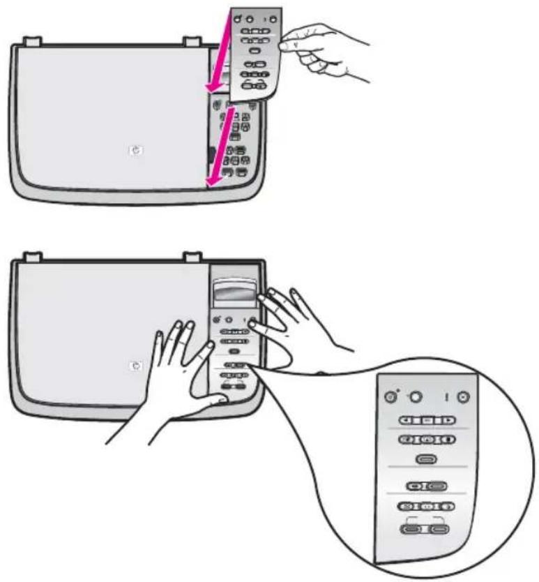 HP PSC 1610v - I received a message on the control panel display to attach the control panel overlay - 1