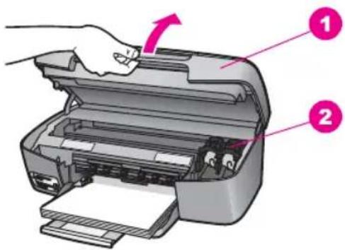 HP PSC 1610v - To replace the print cartridges - 2