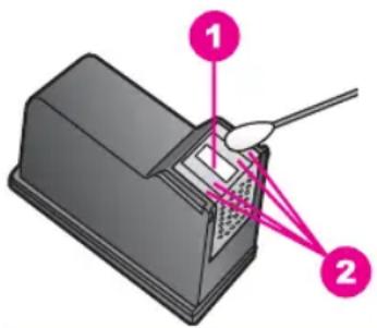 HP PSC 1610v - To clean the area around the ink nozzles - 2
