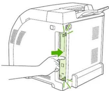 HP Color LaserJet CP3505N - Install memory DIMMs - 9