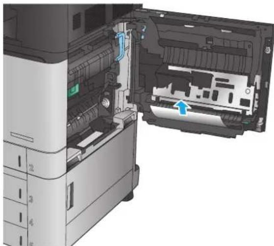 HP Color LaserJet Enterprise M855xh - Clear jams in Tray 1, the right door, and the fuser - 2