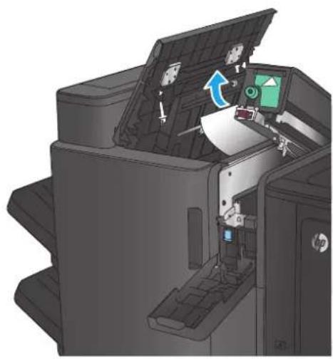 HP Color LaserJet Enterprise M855xh - Clear stapler/stacker connection jams (hole-punch models only) - 6