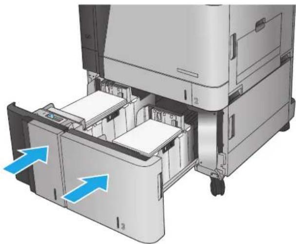 HP Color LaserJet Enterprise M855xh - Load the 3,500-sheet high-capacity tray - 3