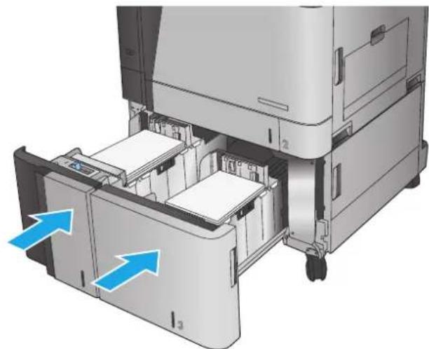HP Color LaserJet Enterprise M855xh - Clear jams in the 3,500-sheet high-capacity input tray and the lower-right door - 7