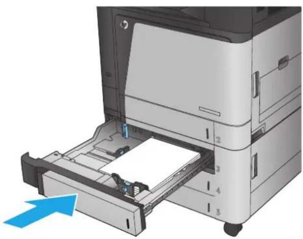 HP Color LaserJet Enterprise M855xh - Open the tray. - 5