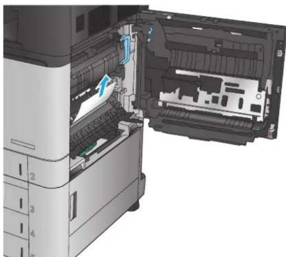 HP Color LaserJet Enterprise M855xh - Clear jams in Tray 2 - 3