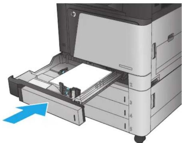 HP Color LaserJet Enterprise M855xh - Clear jams in Tray 2 - 9