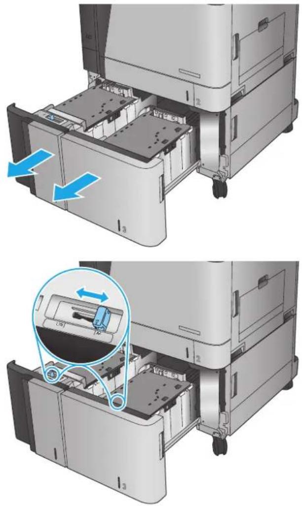 HP Color LaserJet Enterprise M855xh - Load the 3,500-sheet high-capacity tray - 1