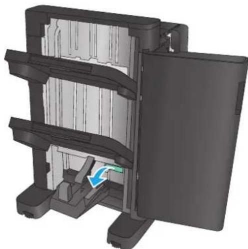HP Color LaserJet Enterprise M855xh - Clear front left door jams in the booklet maker - 10
