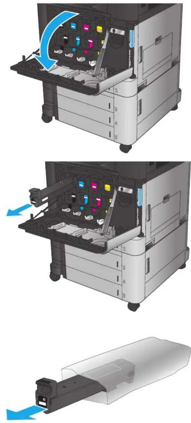 HP Color LaserJet Enterprise M855xh - Replace the toner cartridges - 4