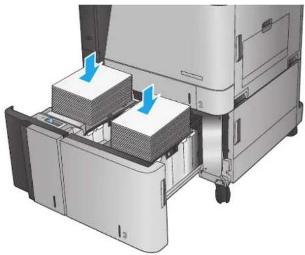 HP Color LaserJet Enterprise M855xh - Clear jams in the 3,500-sheet high-capacity input tray and the lower-right door - 6