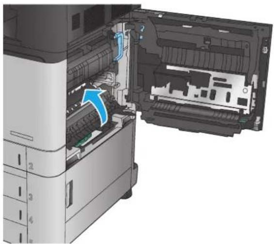 HP Color LaserJet Enterprise M855xh - Clear jams in Tray 1, the right door, and the fuser - 7