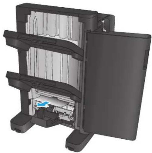 HP Color LaserJet Enterprise M855xh - Clear front left door jams in the booklet maker - 13