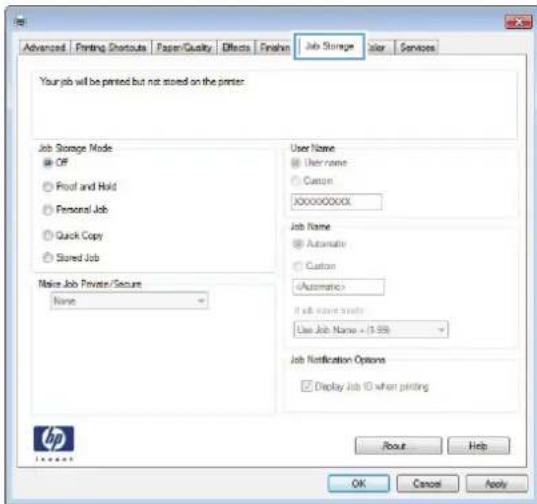 HP Color LaserJet Enterprise M855xh - Create a stored job (Windows) - 3