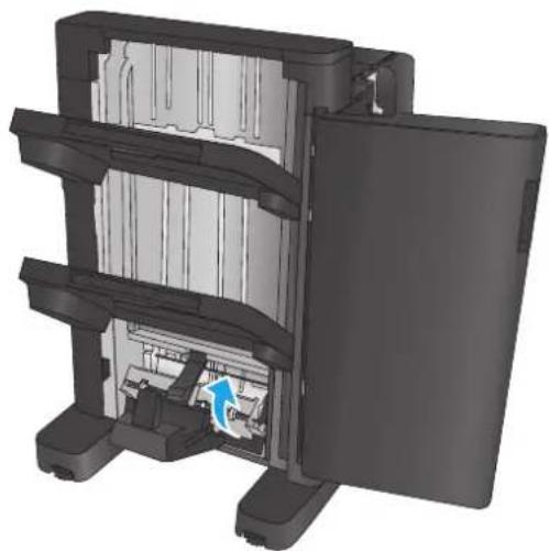 HP Color LaserJet Enterprise M855xh - Clear front left door jams in the booklet maker - 14